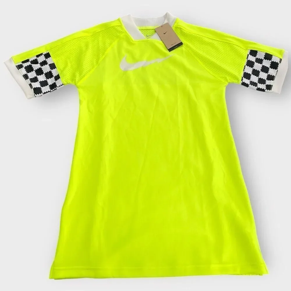 Nike Dri-Fit Big Kids Neon Yellow Jersey Tunic FD3129-702 size Large New